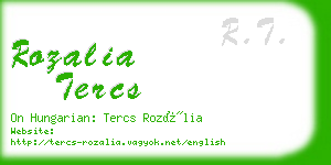 rozalia tercs business card